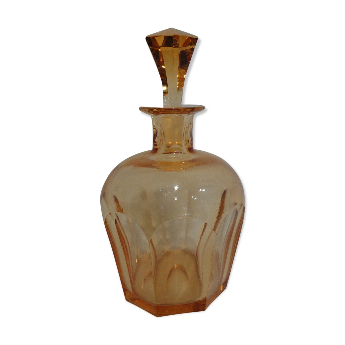 Orange glass carafe