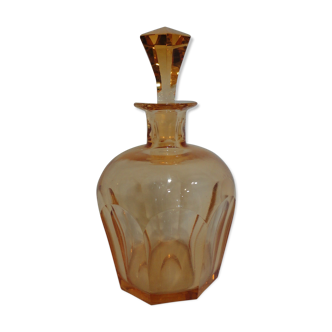 Orange glass carafe