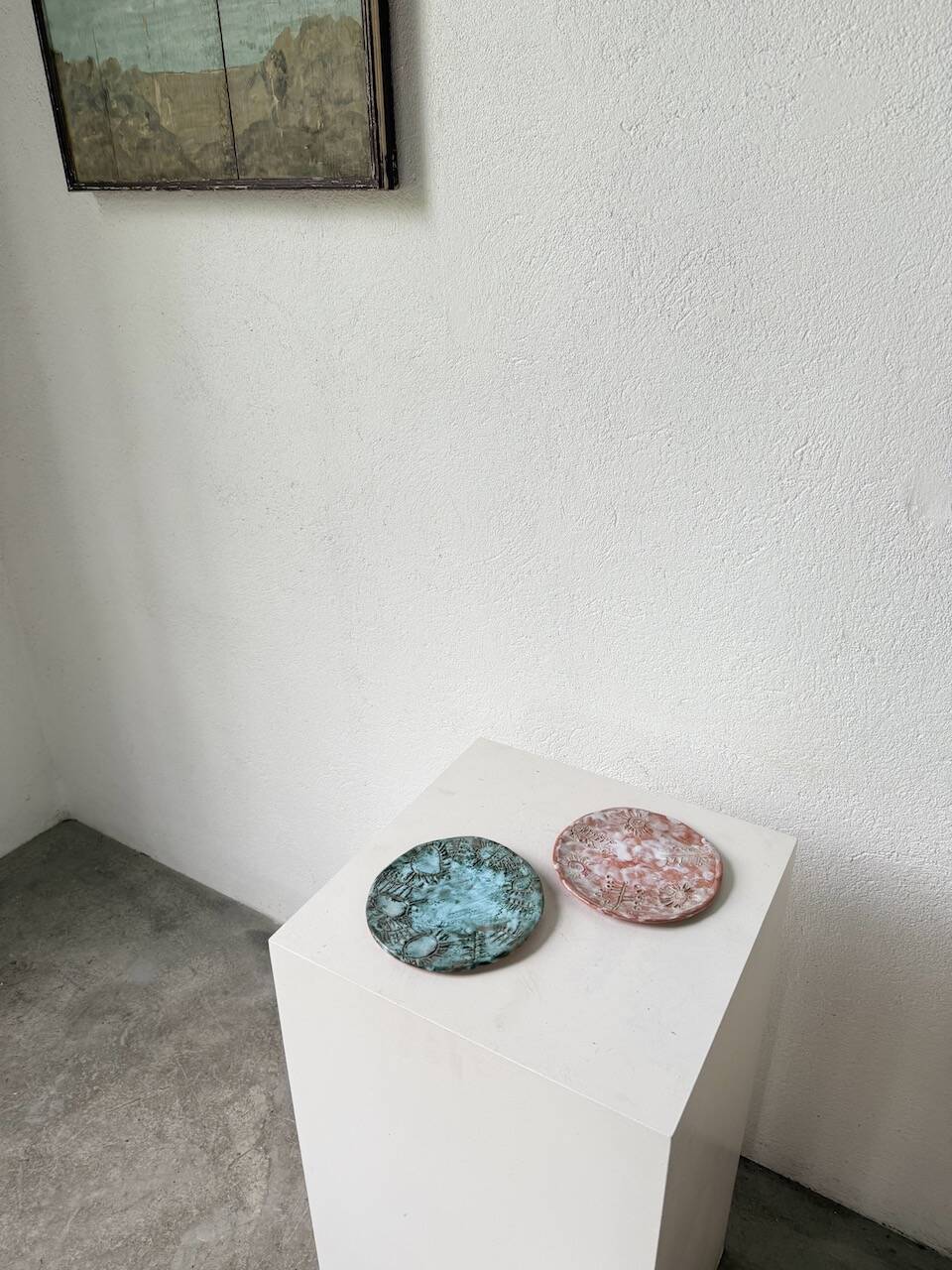 Pair of Vallauris ceramic dinner plates