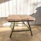 Industrial coffee table patina green