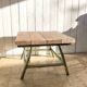 Industrial coffee table patina green