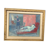 Marguerite Bermond “nude on the red couch”