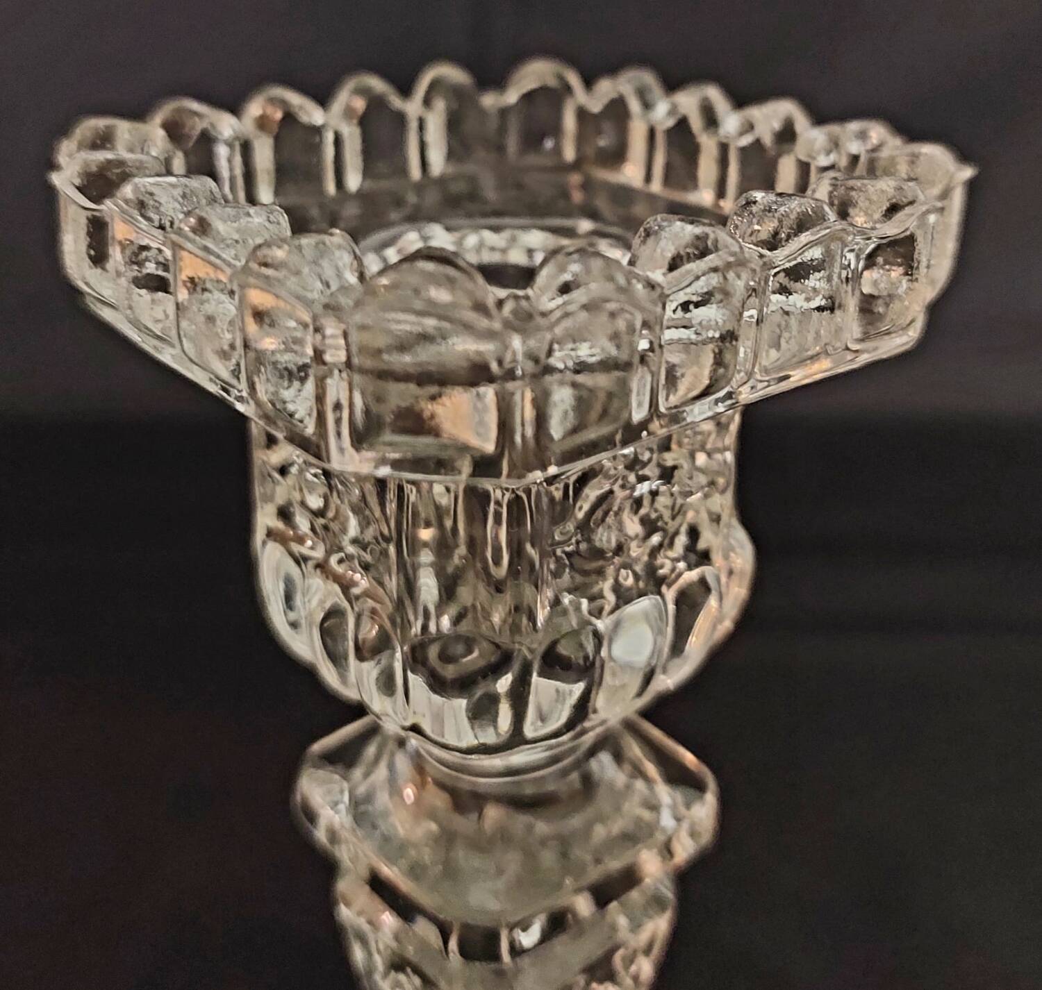Bougeoir Ancien en Verre