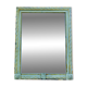 18th century painted wooden mirror