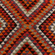 3x9 geometric kilim runner rug, 86x278cm