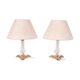 Pair of bronze bedside lamps