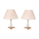 Pair of bronze bedside lamps