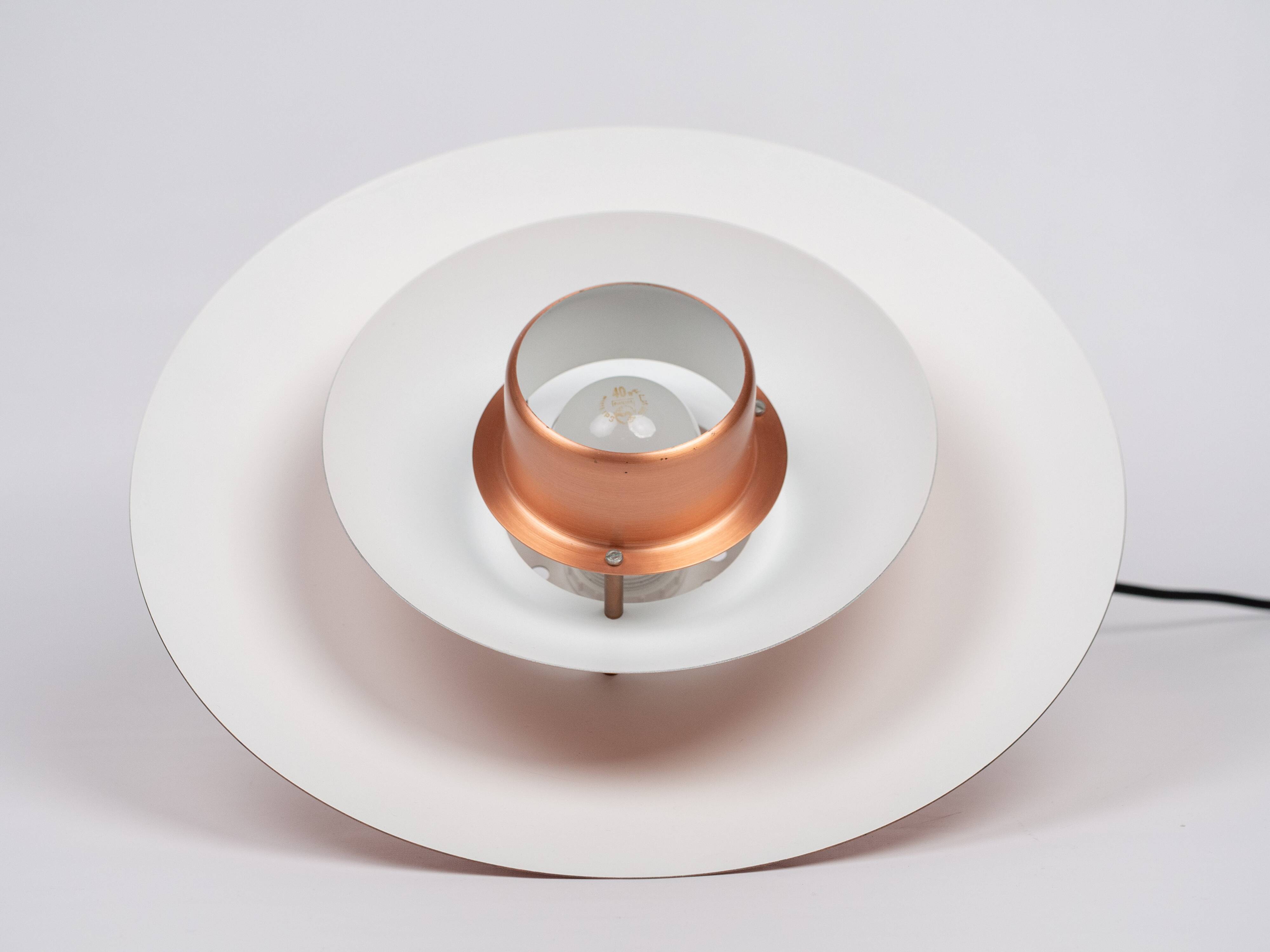 Vintage Copper Pendant Lamp by Form-Light, Danish Mid-Century Modern Lighti