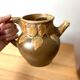 Pichet carafe en grès Denbac coqs années 30 vintage