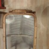 Table end of sofa door rattan magazines and glass granite