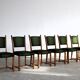 6 Danish Brutalist Dining Chairs