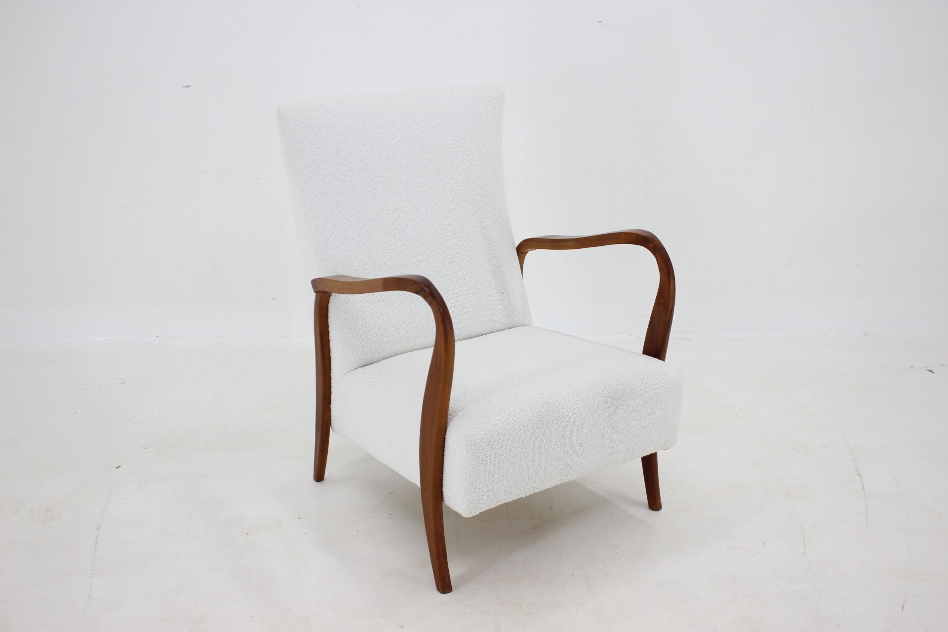 1960s italian armchair in bouclé