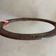 Old stitched oval mirror, 53x37 cm