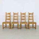 4x Dining Chair Brutalist, 1970s