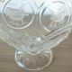 Crystal footed bowl with bird decoration – Art Deco style – H 19 cm