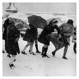 Paris under the snow, the Concorde. Around 1960