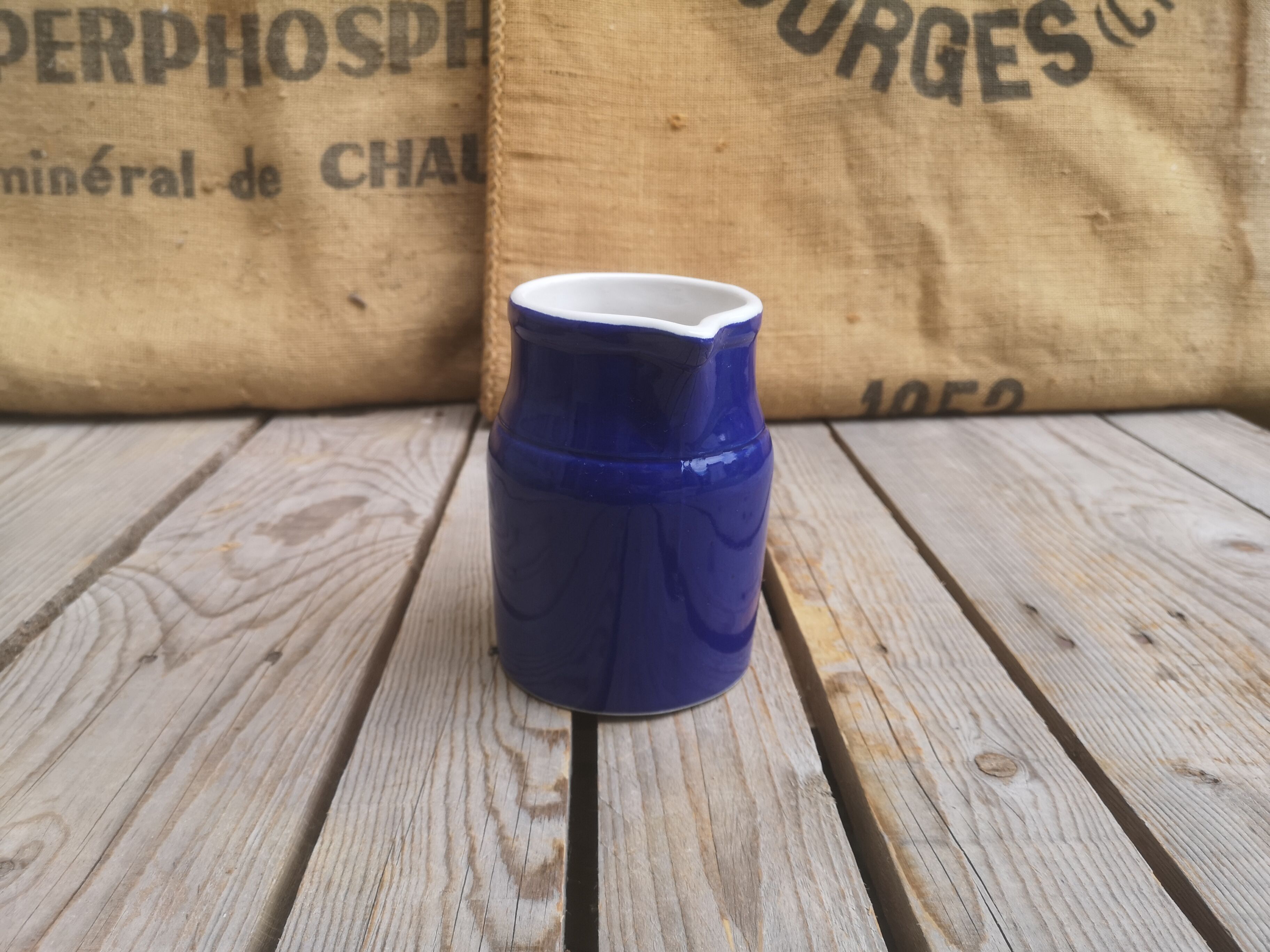 Pitcher in digoin sandstone indigo blue