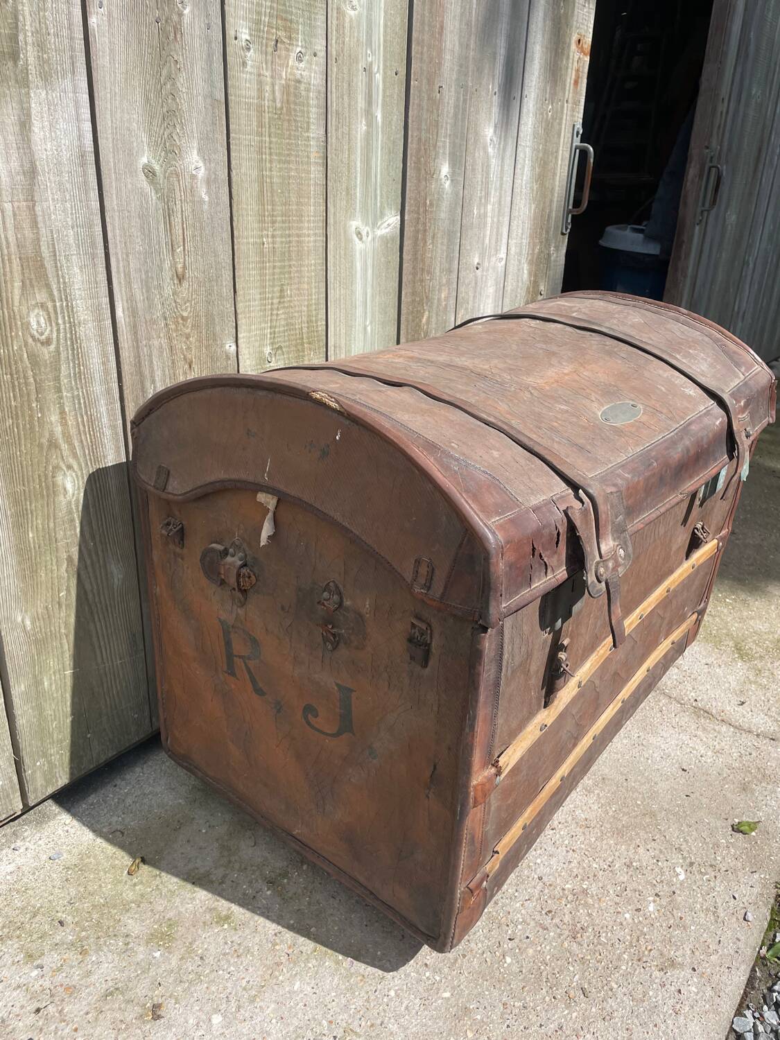 19th century stagecoach trunk