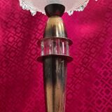brass chalice lamp ezan type ice cube art deco elec original 37x20