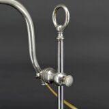 Workshop lamp in aluminum and nickel, adjustable with raise-lower system, France, circa 1900