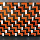 Vintage rectangular mosaic coffee table circa 1970