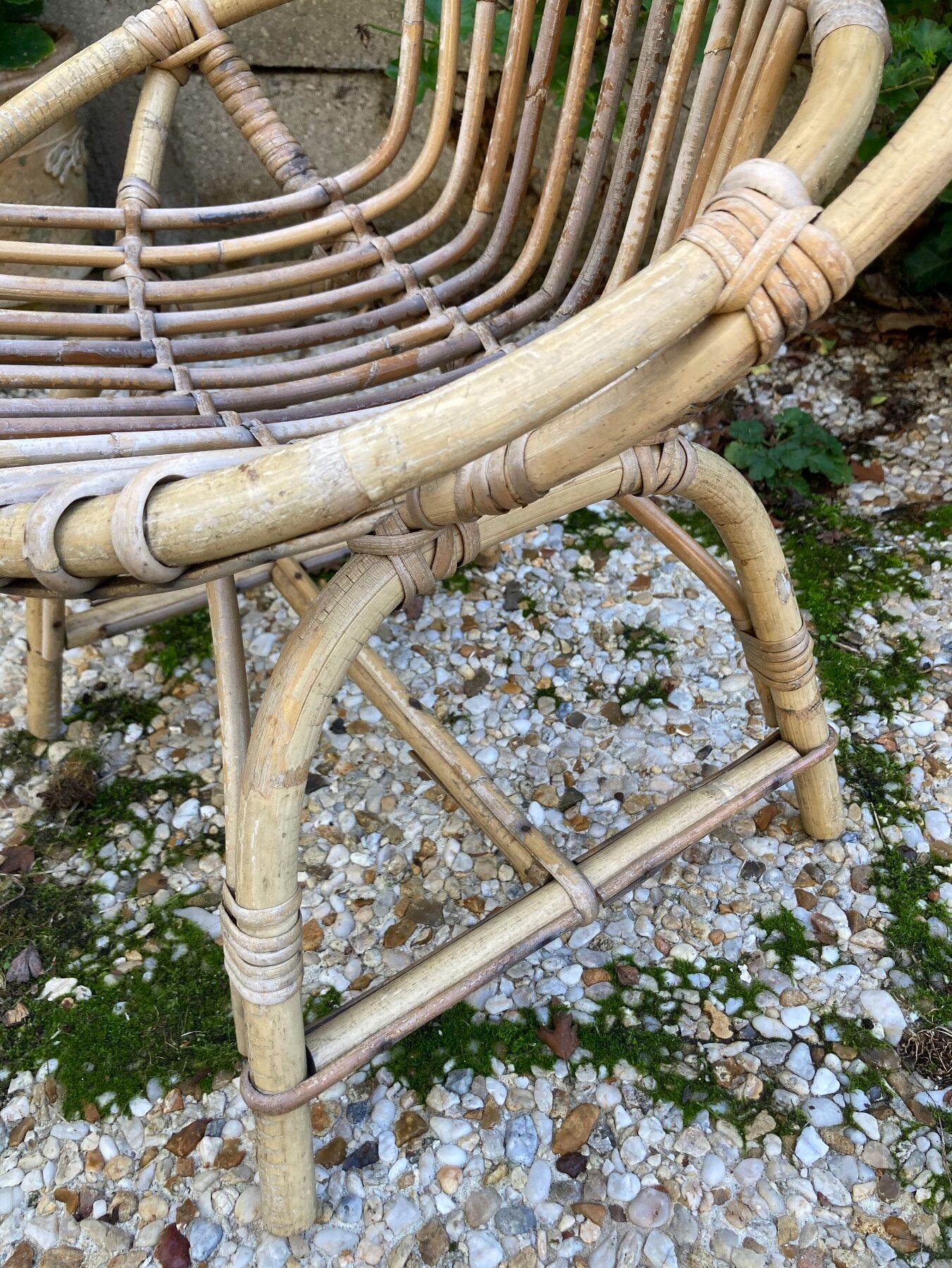 Rattan armchair for vintage children