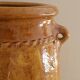 Large terracotta jar tamegroute enameled in curry yellow