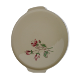 Pie dish in Salins earthenware model Rose Eric diam 30 cm