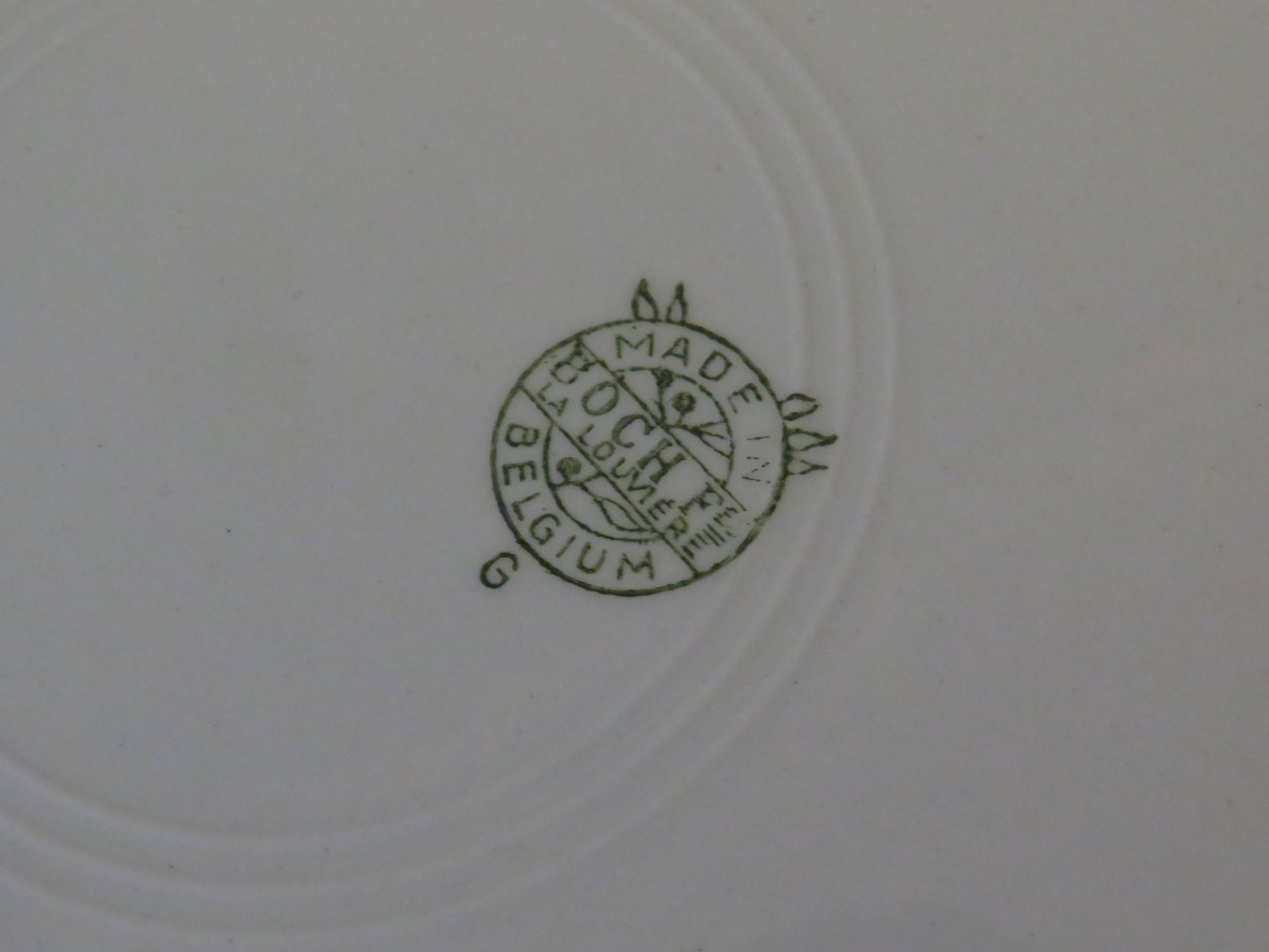 Set of 4 flat plates, Boch la Louvière Belgium 1960s