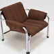 Fauteuil chromé du milieu du siècle par Viliam Chlebo pour Kodreta Myjava, années 1980.