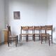 Série de 6 chaises paille et chêne beauche