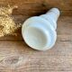 White opaline glass vase