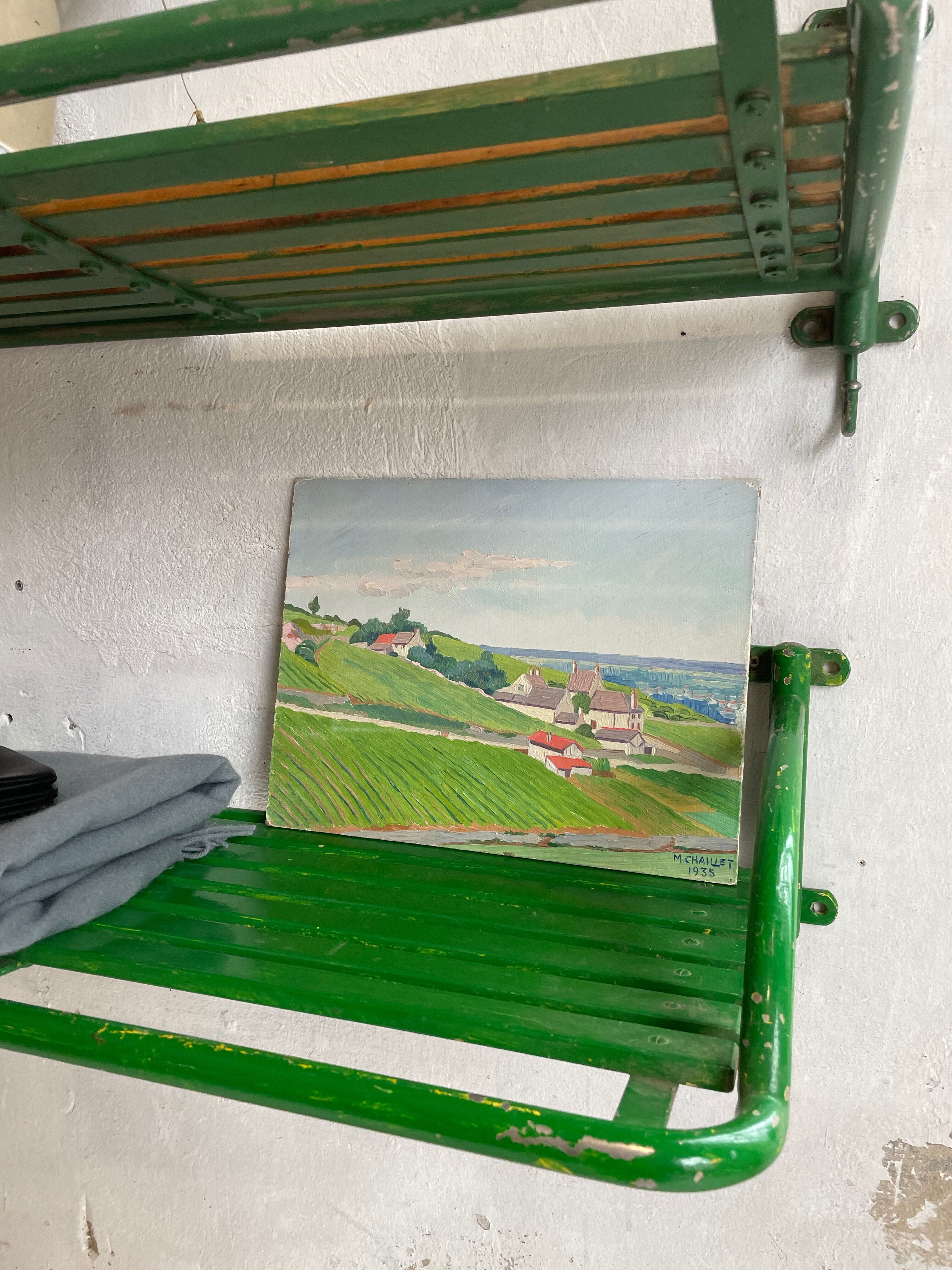 Painting oil landscape countryside 1935
