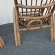 Ensemble canapé et fauteuil en bambou années 60
