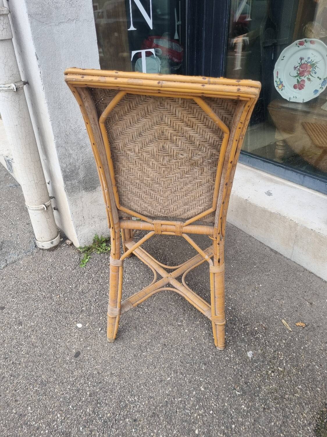 Vintage rattan armchair