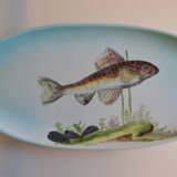 Paulette Quinson (1899-1984) Marseille Fish dish signed 55x26 cm