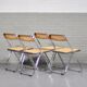 Quatre chaises Plia de Giancarlo Piretti pour Castelli