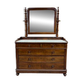 Antique mahogany toilet commode - Late 19th century