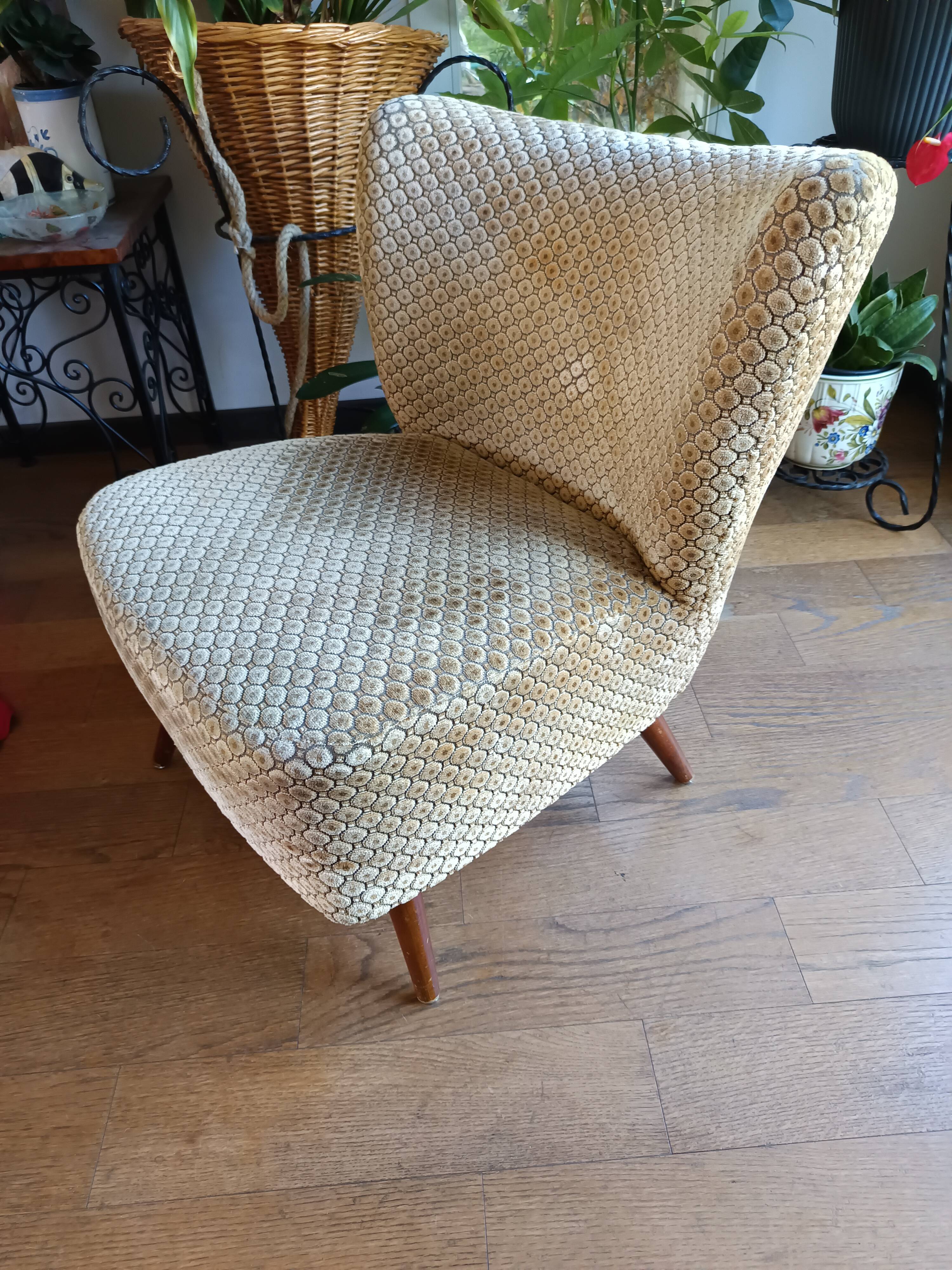 Vintage cocktail armchair from the 50s/60s – modernist Scandinavian style