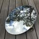 Oval mirror bevelled with removable metal media 43x60cm