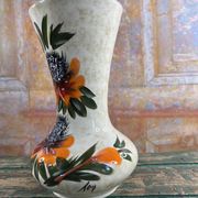 Vase vintage en céramique signé Roy – Décor Main – Années 60/70