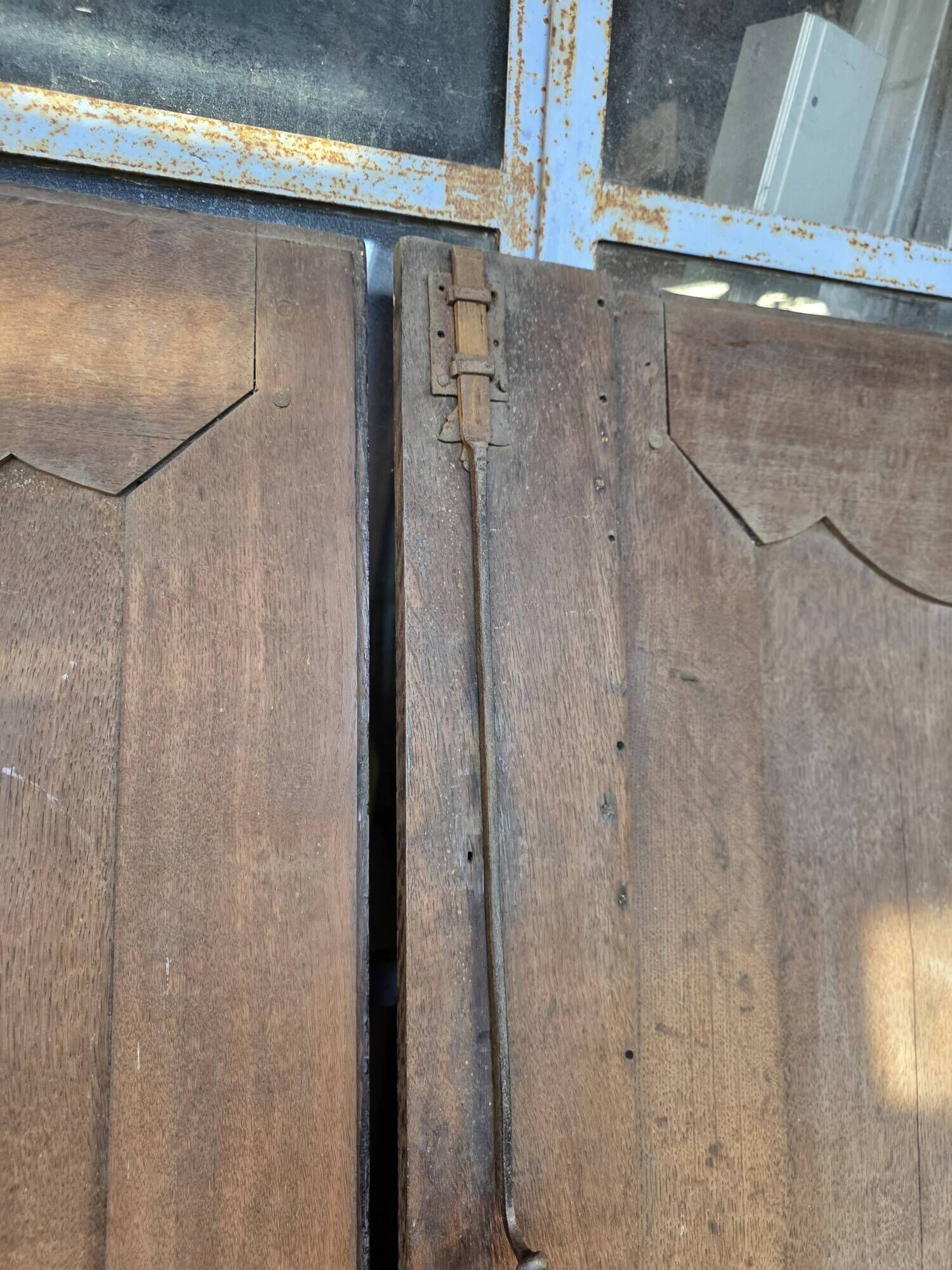 Pair of 19th-century oak cupboard doors