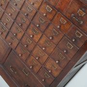 Large French oak notary apothecary cabinet / filing cabinet, 1920/30s