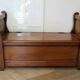 Rare entrance bench - Old chest bench - toy chest - oak color