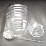Glass honey pot