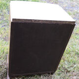 Art deco bedside table wood & marble