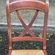 6 Directoire-style dining chairs in solid wood with rush seats from the 1960s.