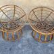 Paire de fauteuils en rotin  ou loveuses années 70