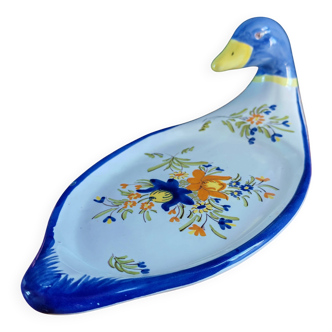 Vintage Duck Head Plate for Foie Gras - Handmade by La Tolosane