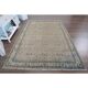 1970s Vintage Turkish Oushak Handmade Wool Cotton Brown Area Rug 193x275